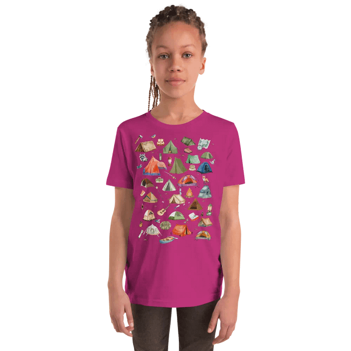 Camping Gear Collage Youth T-Shirt product image (1)