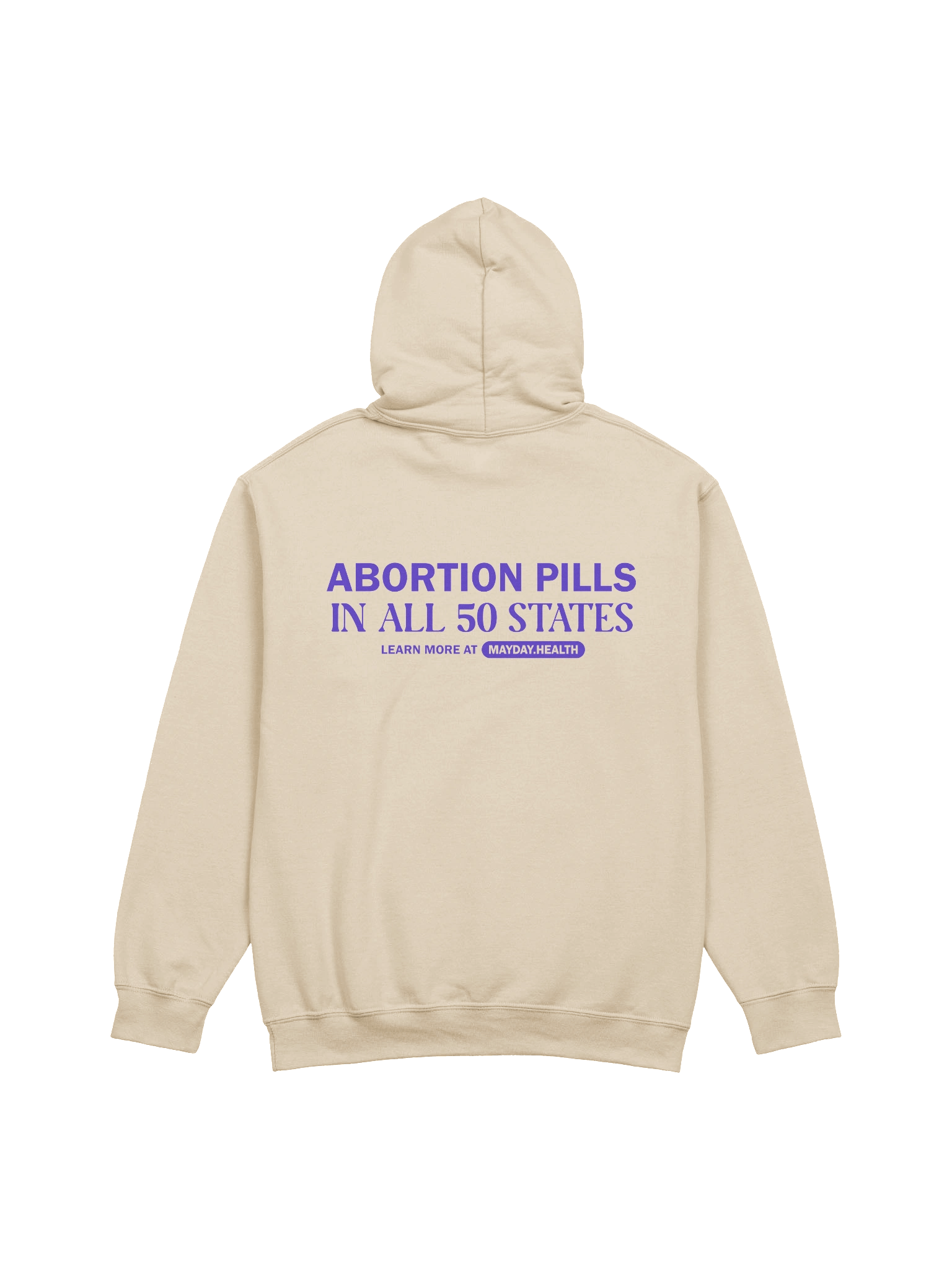 "Abortion Pills in All 50 States" Cream Hoodie product image (2)