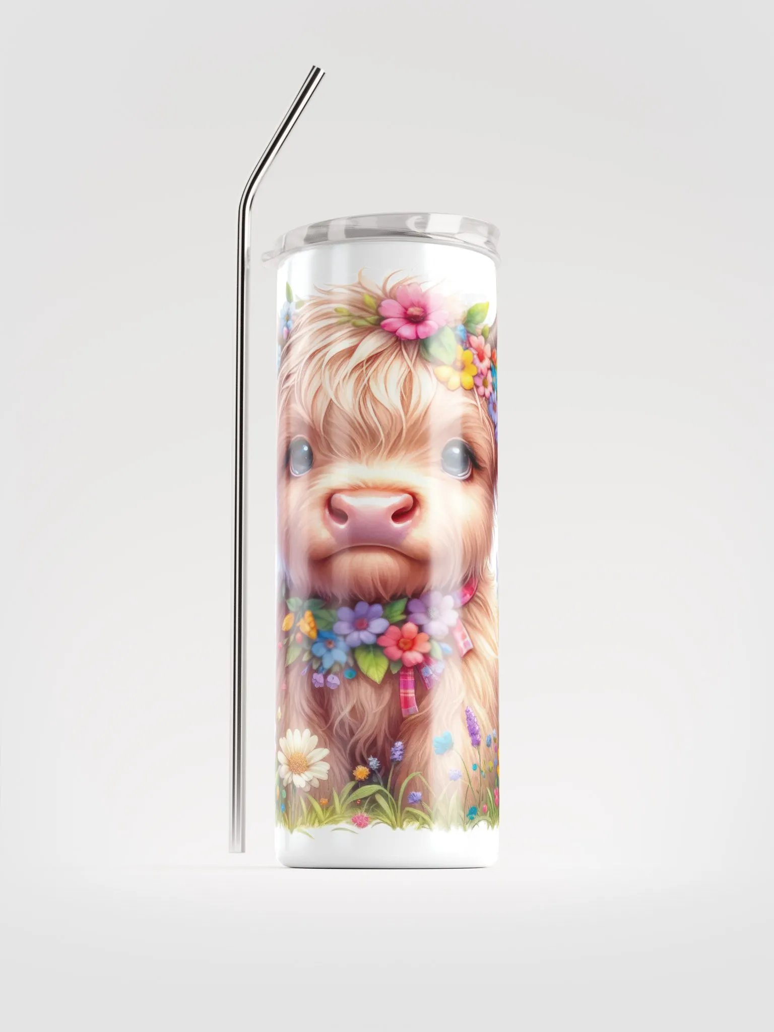 Whimsical Highland Cow Stainless Steel Tumbler product image (1)