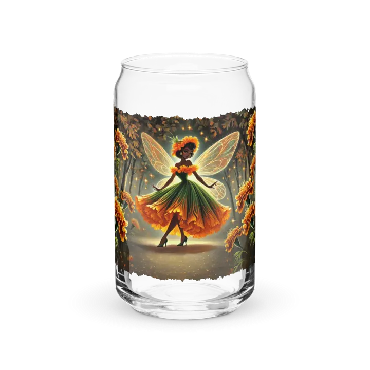 Enchanted Marigold Fairy Glass with Optional Lid and Straw product image (2)