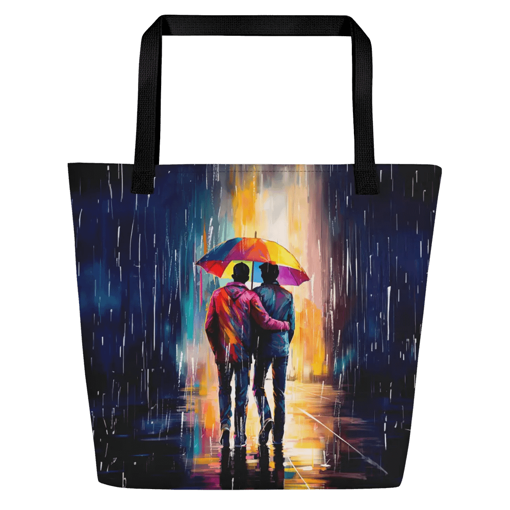 Gay Love In The Rain – Romantic Tote Bag product image (7)