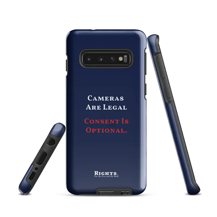 Cameras Are Legal Consent Is Optional. Samsung® Tough Case in Blue product image (1)
