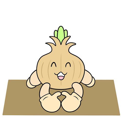 A cute kawaii onion doing yoga pose.

#cute #exercise #sport #drawing #fundesign #smile #cartoonstyle #cartoony #yoga #yogapo...