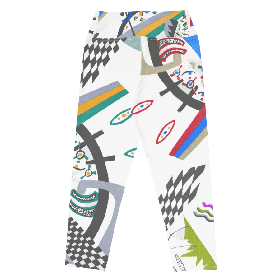 Abstract Lithographic Pattern Design Yoga Capri Legging - V4 product image (7)
