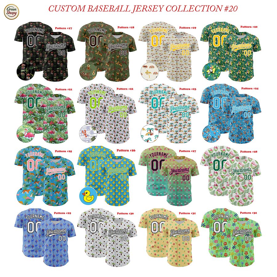 Authentic Baseball Jersey, Custom Baseball Jersey, Personalized Sport Jersey, Hawaiian Multi Colorful, Summer Palm Coconut Ocean product image (2)