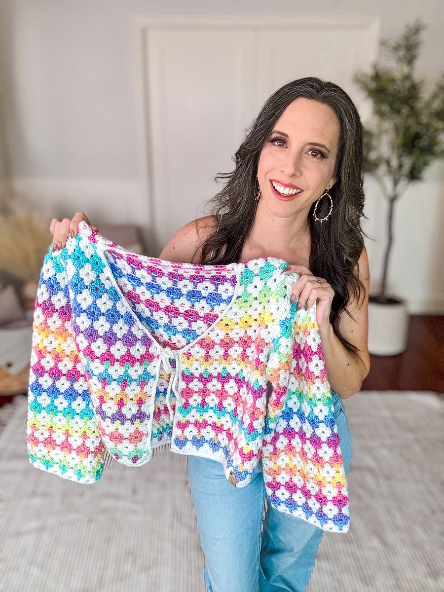 Rainbow Hues Crochet Cardigan Tutorial product image (11)