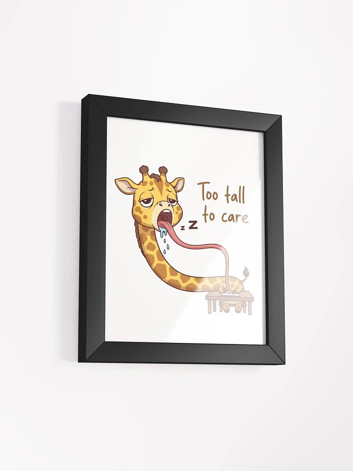Lazy Giraffe Doing Doodles Framed High-Quality Matte Poster product image (2)