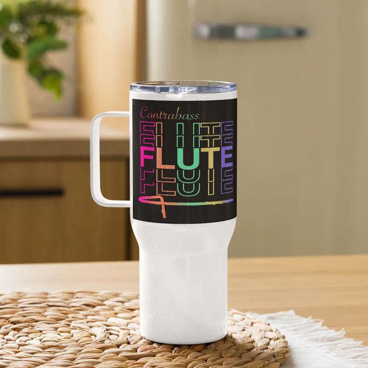 Symmetrical Flute Graphic Travel Mug - Contrabass product image (2)