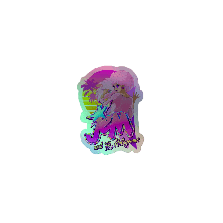Jem Vaporwave Tribute Holofoil Sticker product image (1)