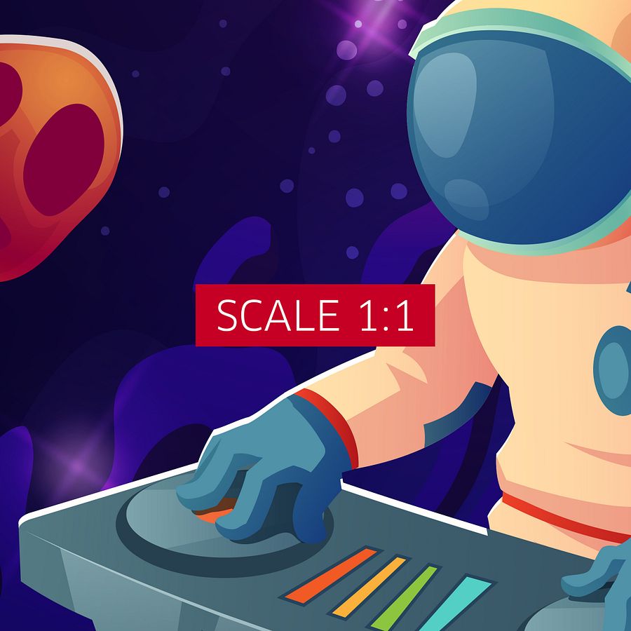 Astronaut DJ — space poster, synthwave space, neon space, aesthetic poster product image (4)