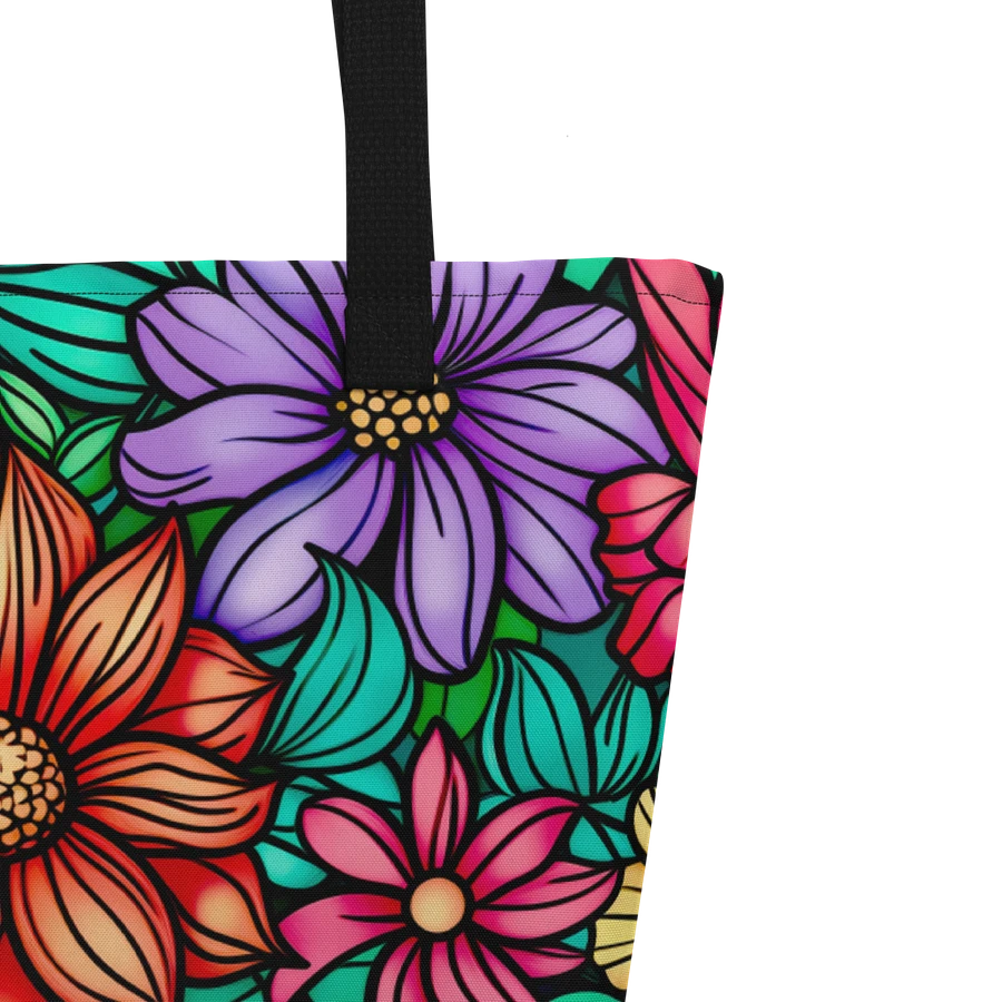 Tote Bag: Vibrant Garden Blooms Floral Patterns Art Design product image (5)