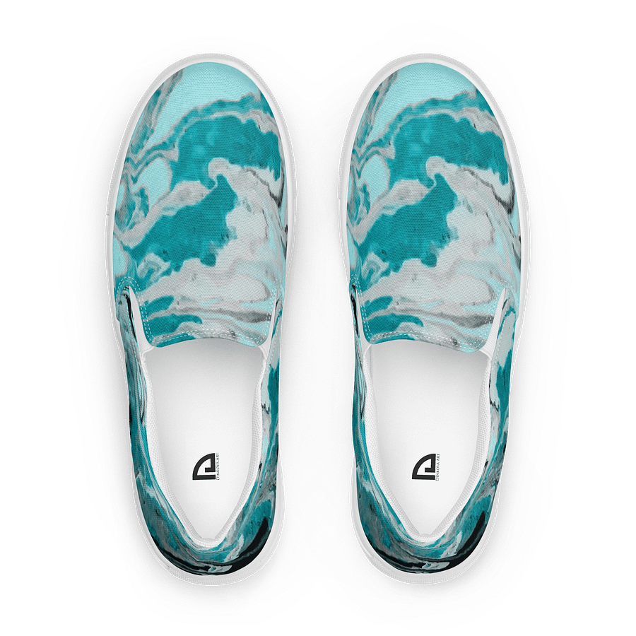 Fluid Turquoise Art Canvas Shoes product image (1)