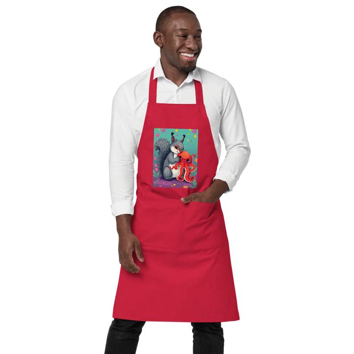 Squirrel & Octopus Cartoon Apron product image (1)