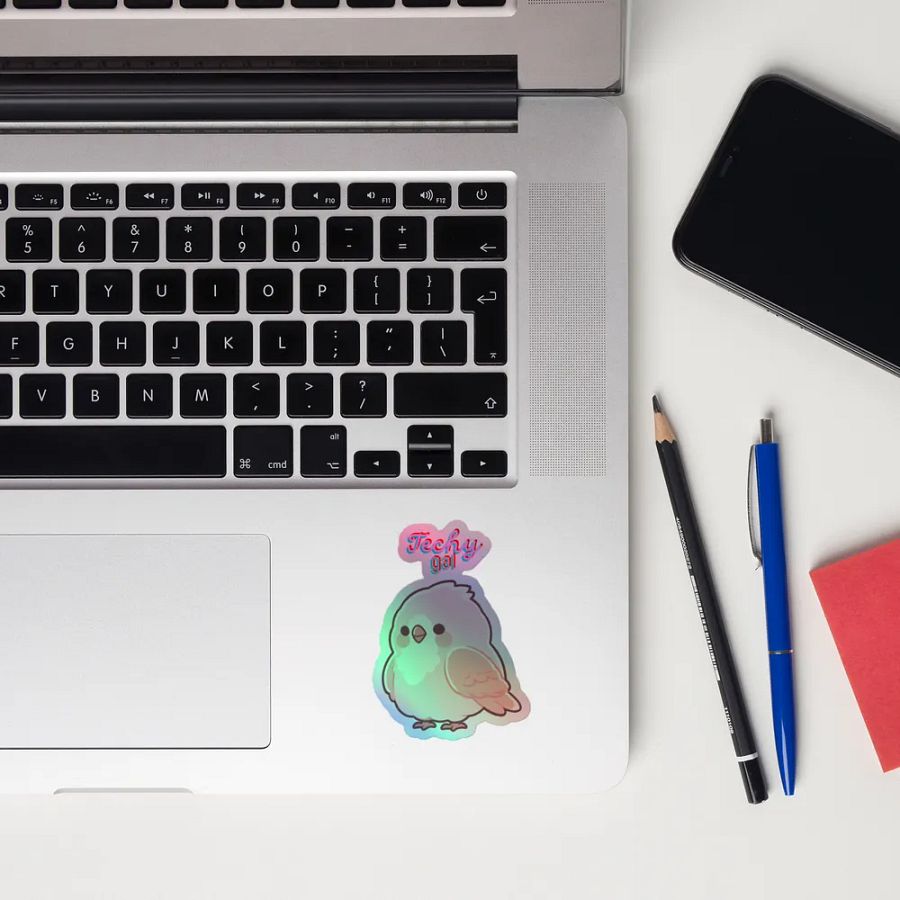 Techy Birb Holographic Sticker🐥 product image (10)