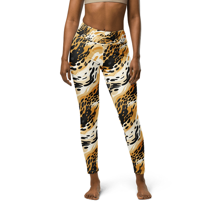 Tiger Stripes Leggings - Wild Orange, Black & White Pattern product image (1)