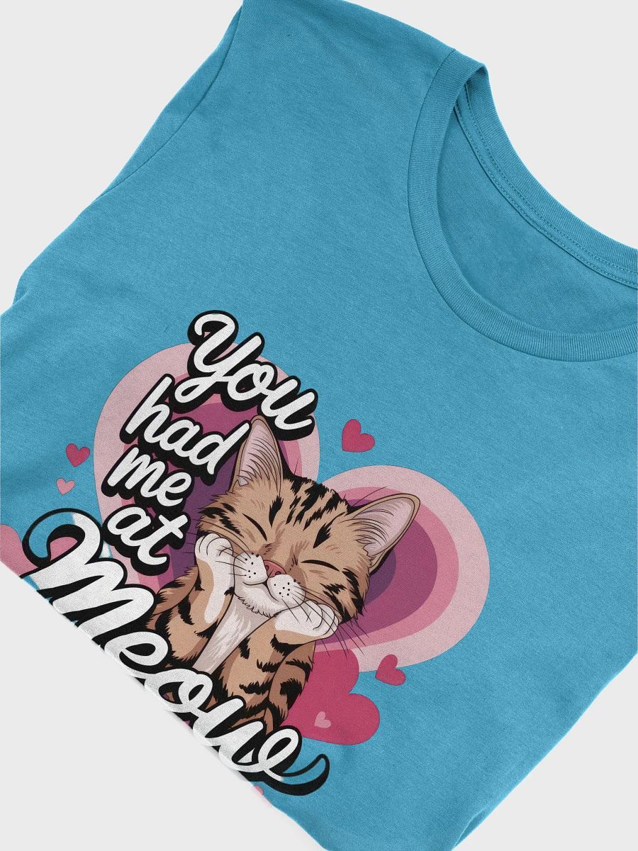 You Had Me at Meow – Cute Valentine Cat T-Shirt for Cat Lovers product image (3)
