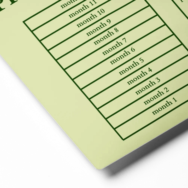 HIGHFALUTIN ANNUAL RENT TRACKER (forest design 3) product image (2)