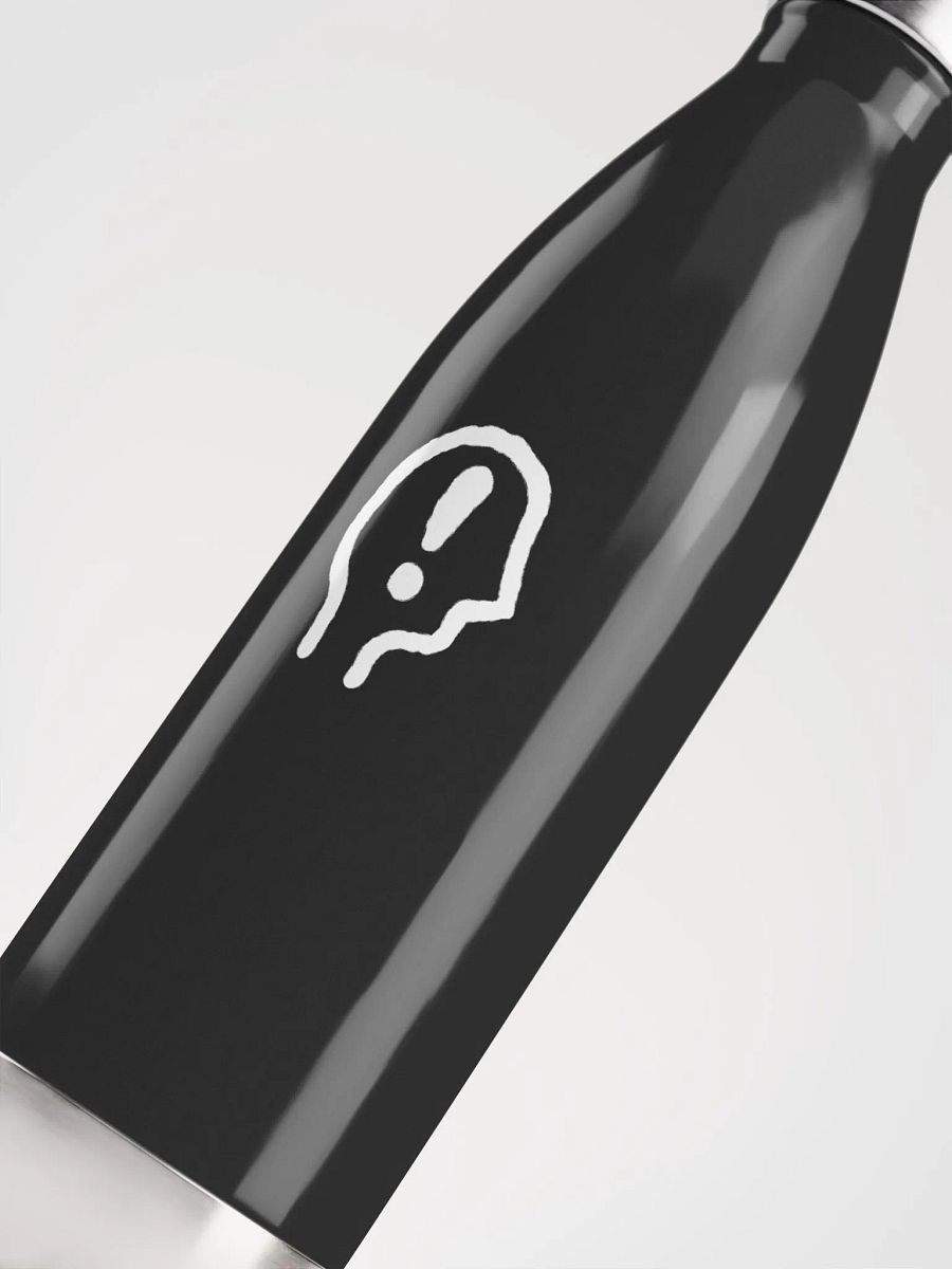 EXCLAIMING MENTALLY (white design) stainless steel water bottle product image (1)