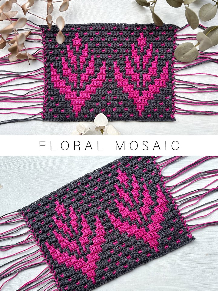 Crochet Pattern: Mosaic Overlay Design "The Blooming Lotus", PDF Digital Download product image (1)