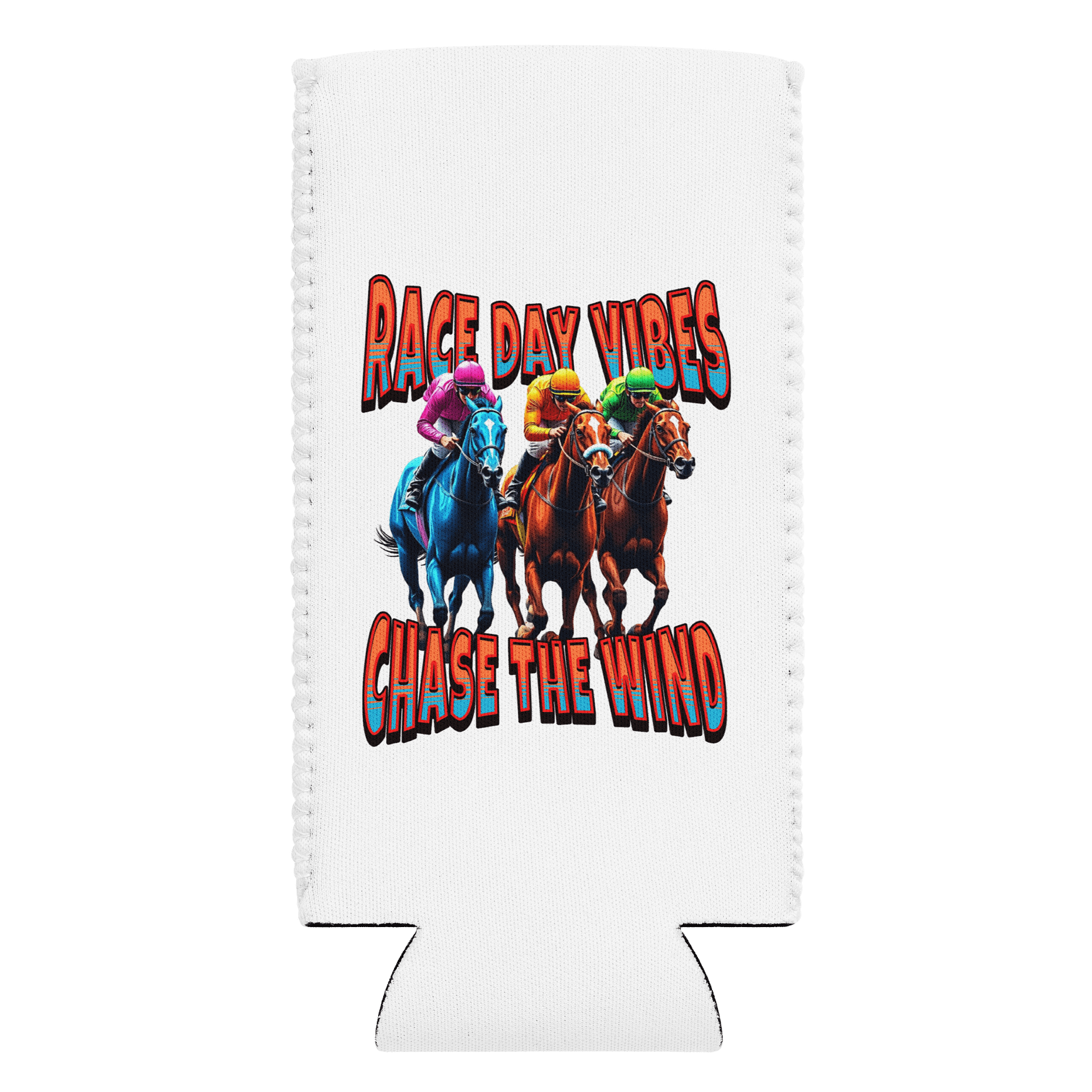 Race Day Vibes Chase The Wind Horse Racing Can Cooler product image (1)