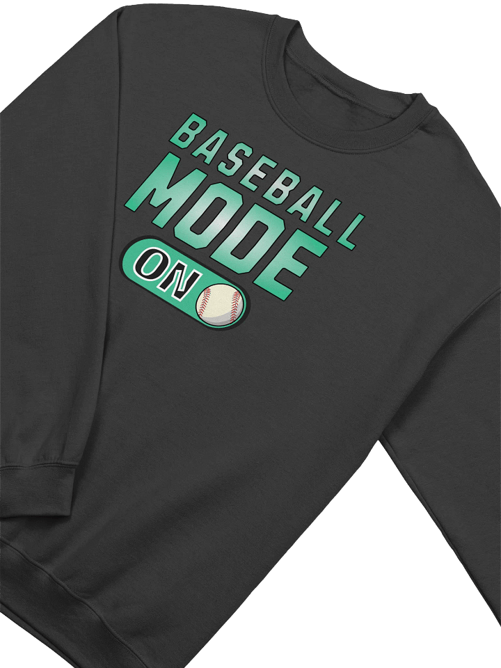 Baseball Mode On Classic Crewneck Sweatshirt product image (2)