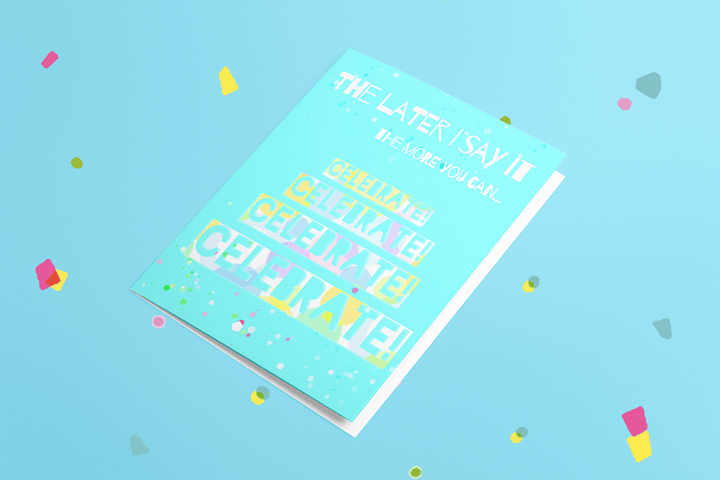 “Late/Celebrate” card product image (2)