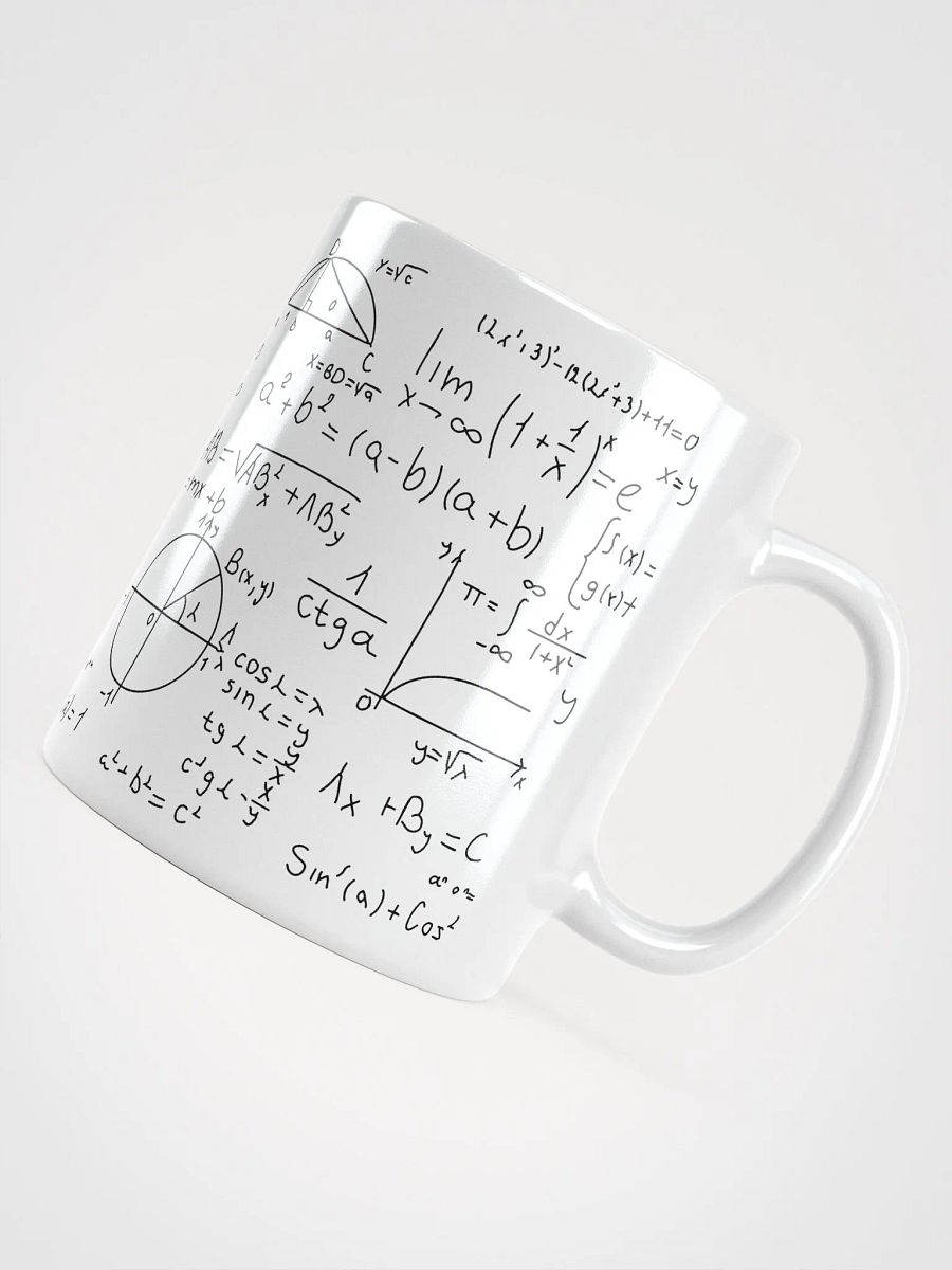 Algebraic Equation Black Shiny white Mug product image (4)