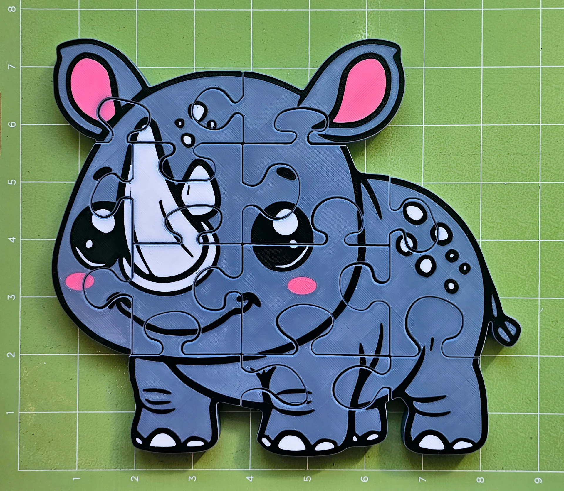 Rhino 3D Printed Jigsaw Puzzle – A Bold Wildlife Challenge! product image (4)
