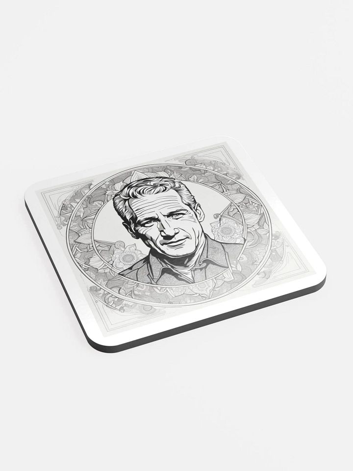 Ornate Monochrome Man Cork Coaster product image (2)