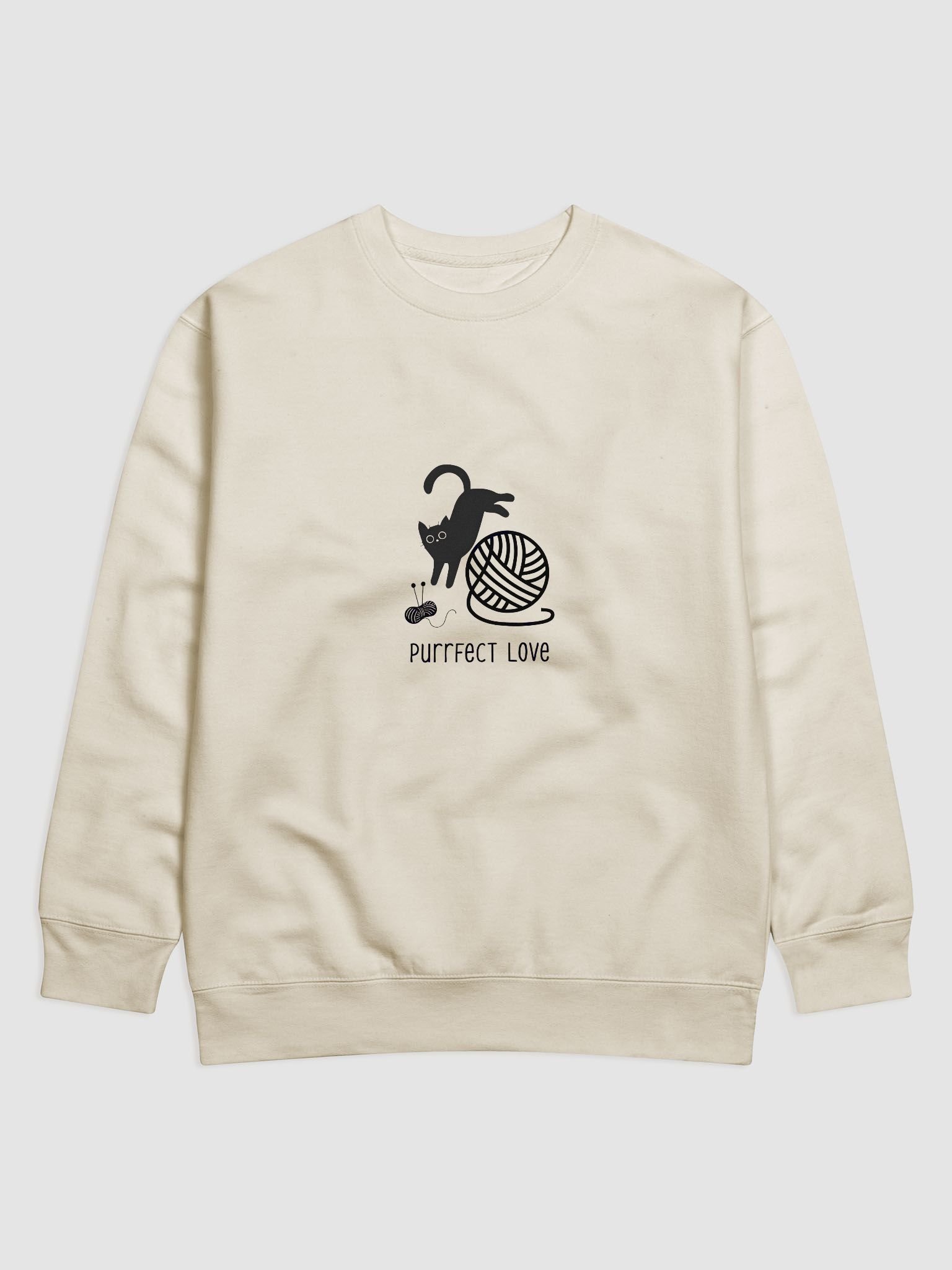Black Cat with a knitting ball | Sweatshirt product image (1)