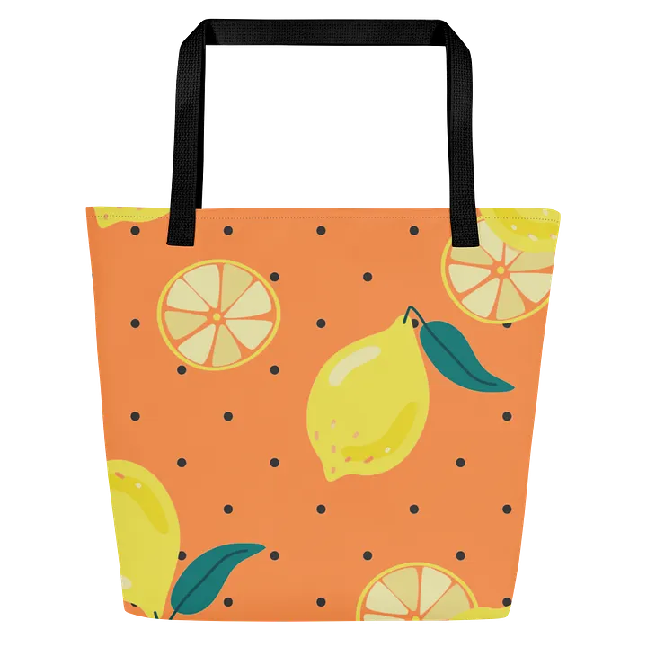 Lemon Tote Bag – Fresh All-Over Print Fruit Bag for Summer, Aesthetic Market Tote for Citrus Lovers product image (1)