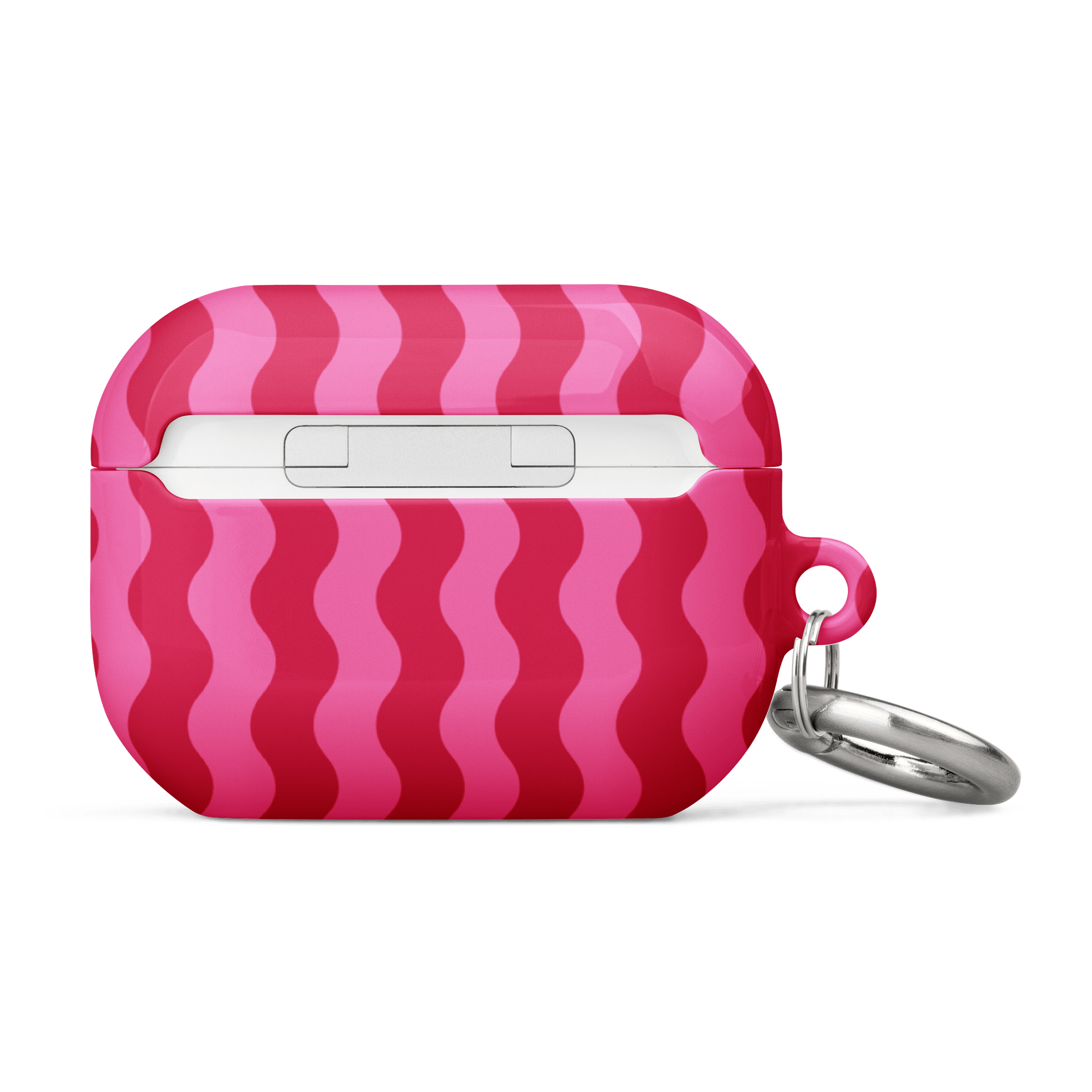 Red and Pink Candy Striped Waves - Aipods Case product image (3)