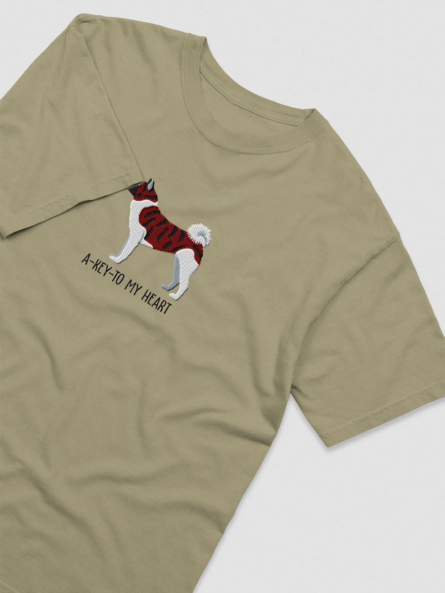 A-Key-To My Heart T-Shirt(Embroidered) of an American Akita(Brindle) product image (11)