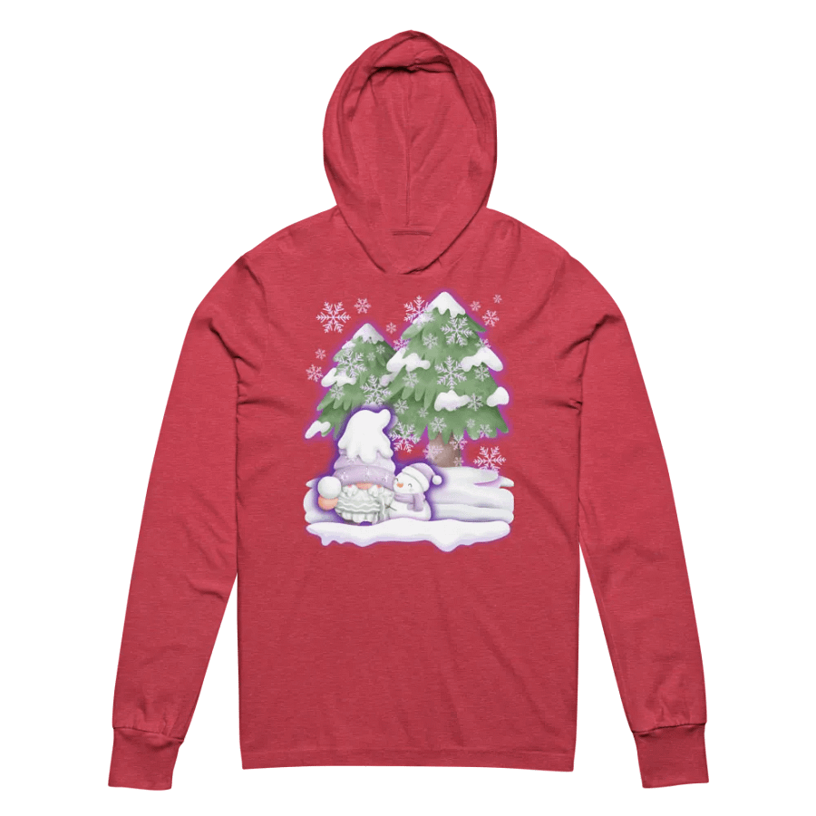 Whimsical Winter Gnome hooded tee product image (2)