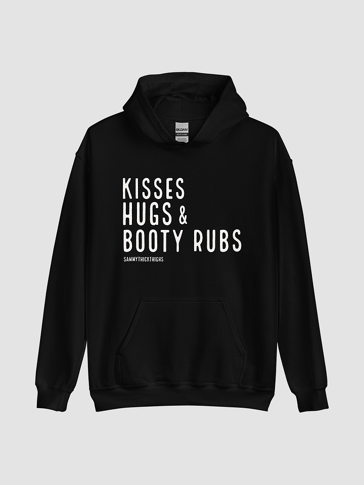 Kisses Hugs & Booty Rubs Unisex Heavy Blend Hoodie - White Font product image (2)