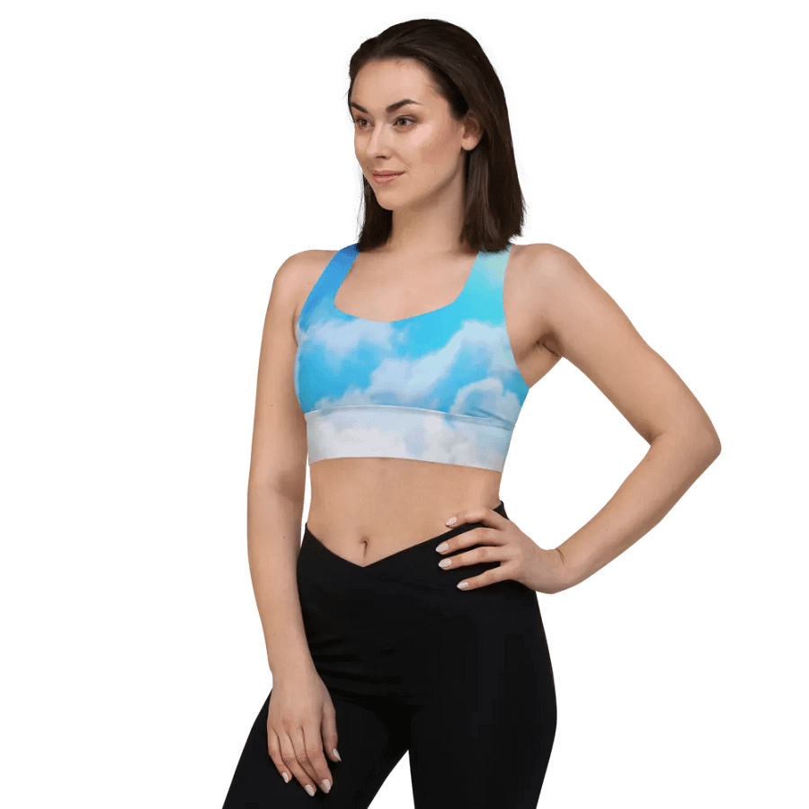 Blur cloud rainbow Design Longline Sports Bra - v6 product image (11)