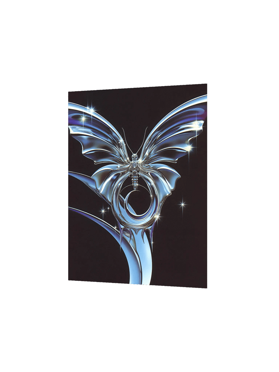 Metallic Butterfly Matte Poster product image (9)