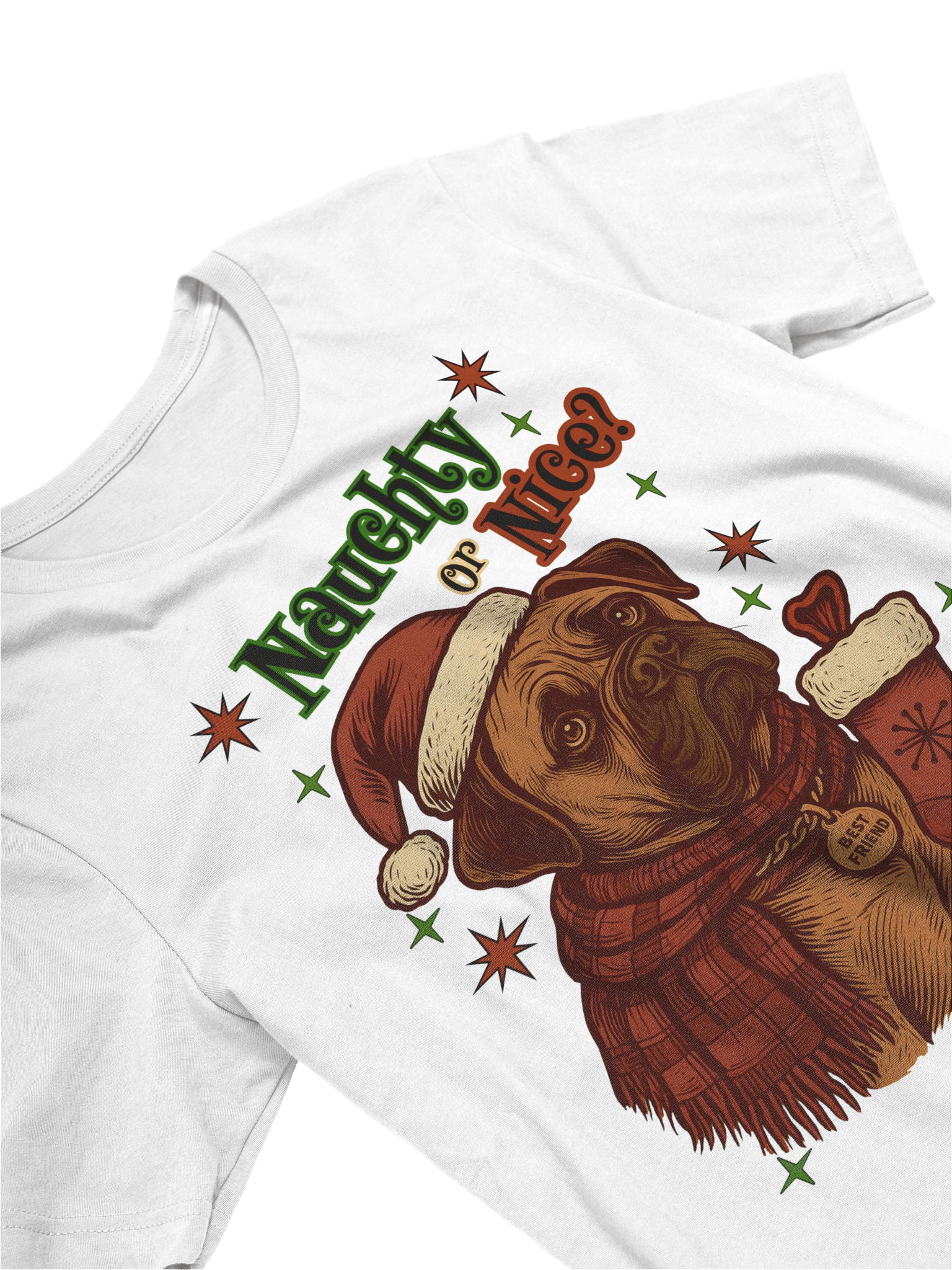 Bullmastiff Christmas Shirt – Naughty or Nice Dog Tee, Funny Holiday Gift for Dog Lovers product image (3)