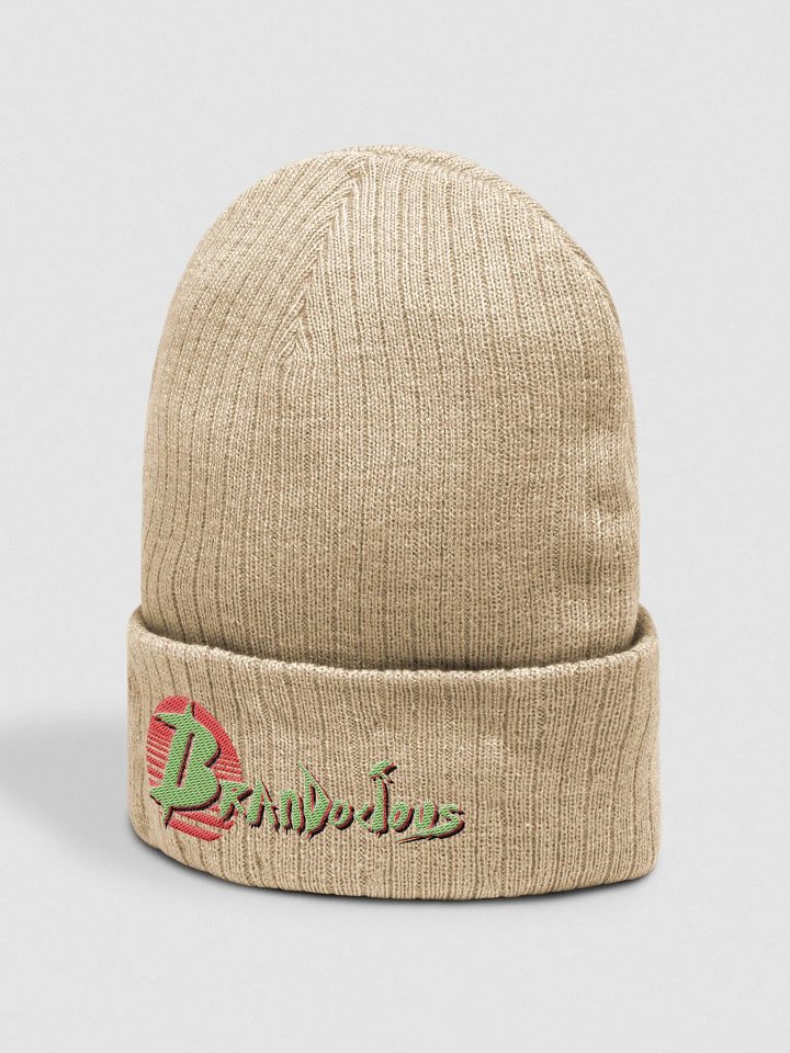 Brandocious Sun, Red and Green - Ribbed Knit Beanie product image (9)