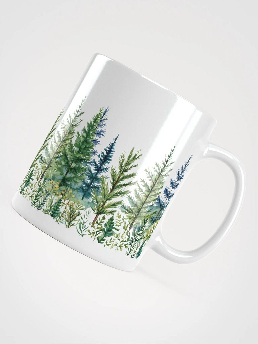 Enchanted Green Forest White Glossy Mug product image (5)