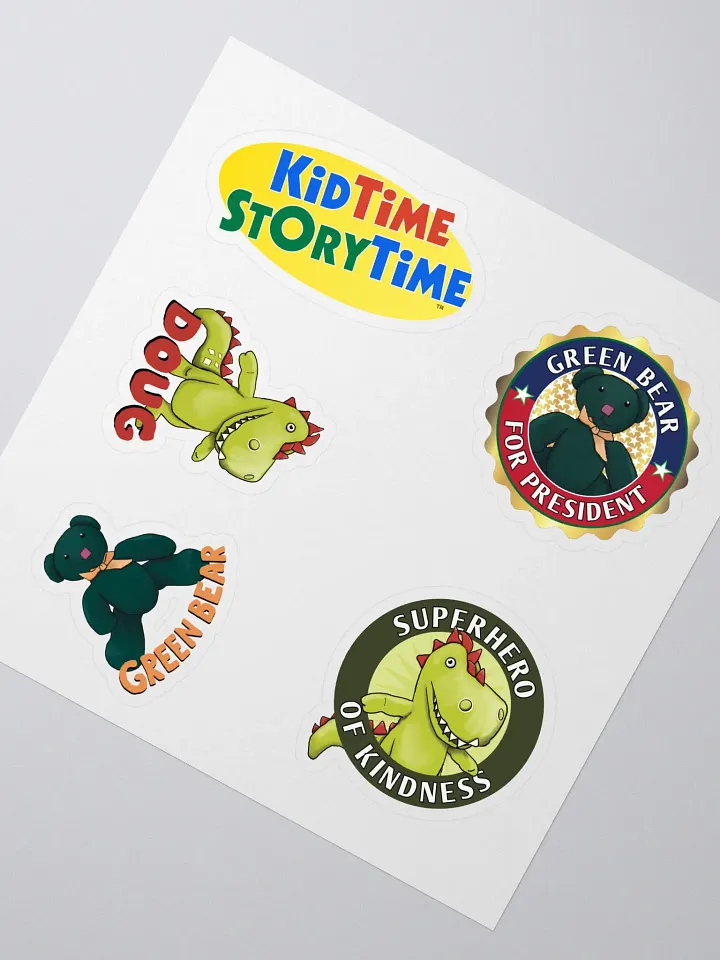 Green Bear and Doug the Dinosaur Sticker Pack product image (2)