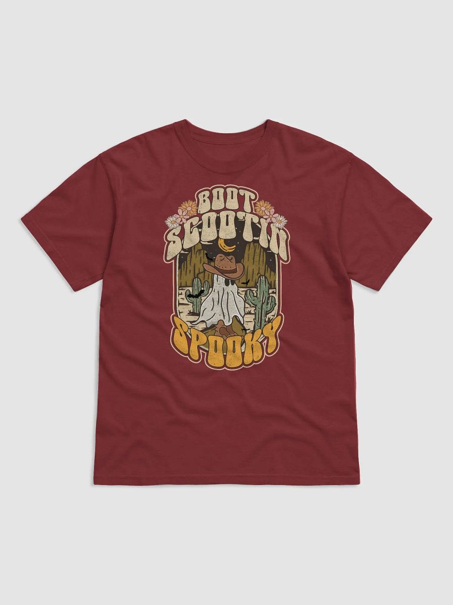 Boot Scootin' Spooky Cowboy Ghost T-Shirt | Funny Western-Themed Fall and Halloween T-Shirt Design product image (8)
