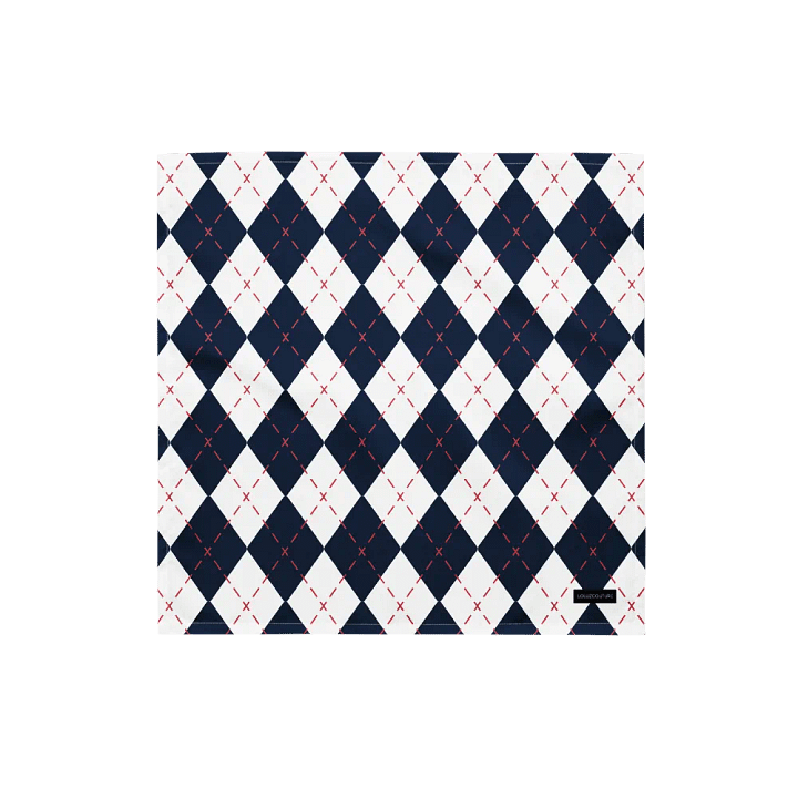 Eco-Chic Navy Diamond Geometric All-Over Bandana product image (1)