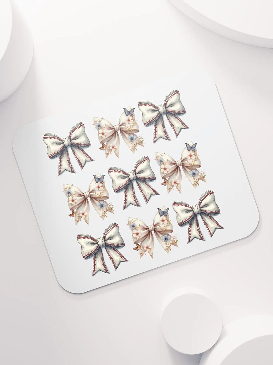 Spring Bows Baseball Floral Fantasy Mouse Pad product image (5)