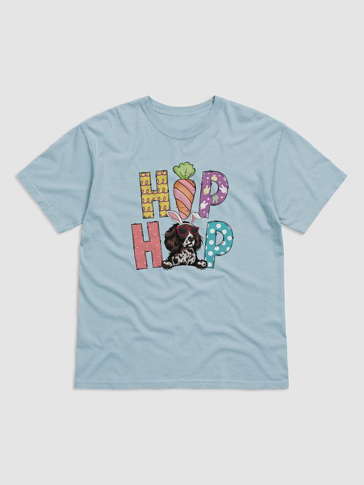 Hip Hop Easter Munsterlander T-Shirt | Cute Easter Day Munsterlander Wearing Bunny Ears and Sunglasses product image (7)