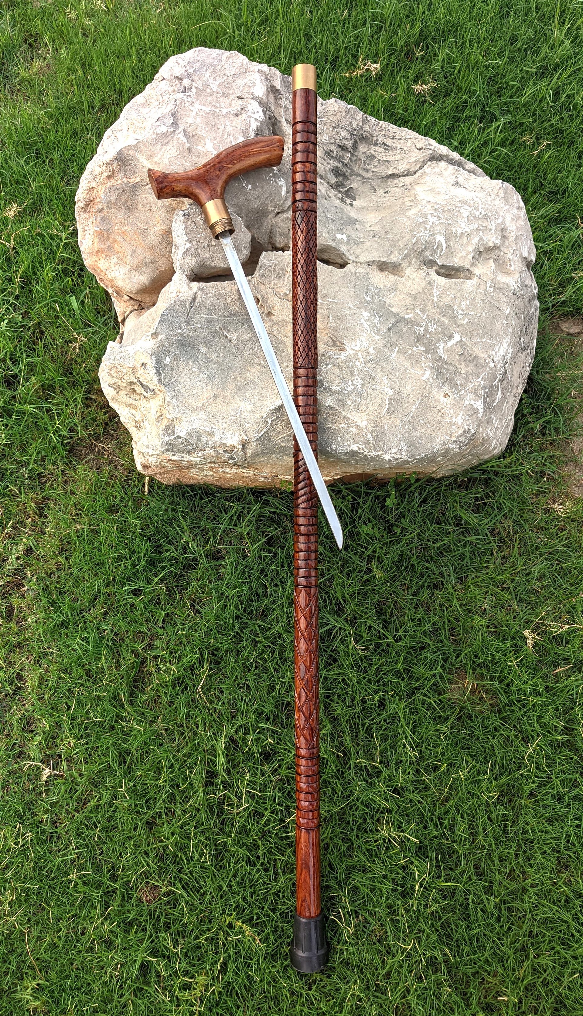 Premium Wooden Walking Stick & cane with Hidden Knife Handle product image (6)