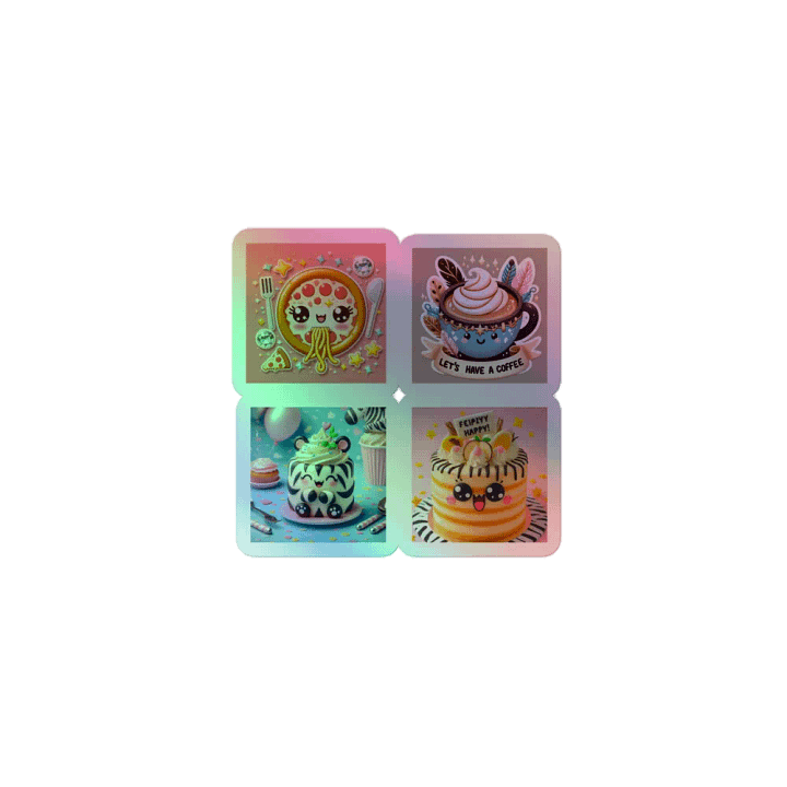 Delightful Foodie Friends Holographic Sticker Set product image (1)