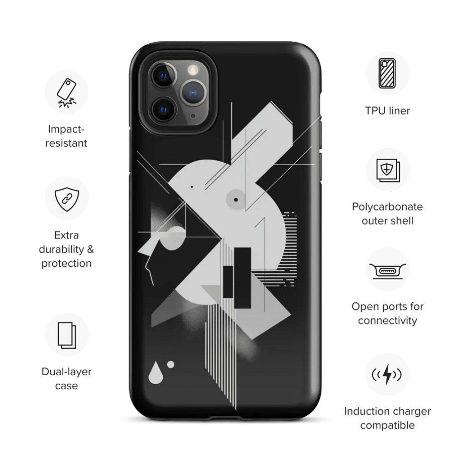 Abstract Persona 002 (Black) (Iphone Tough Case) product image (3)