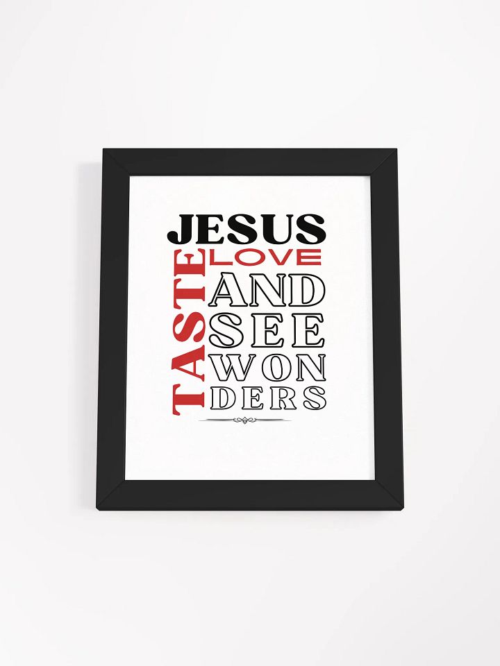 Taste JESUS Love Organic Frame Poster product image (1)