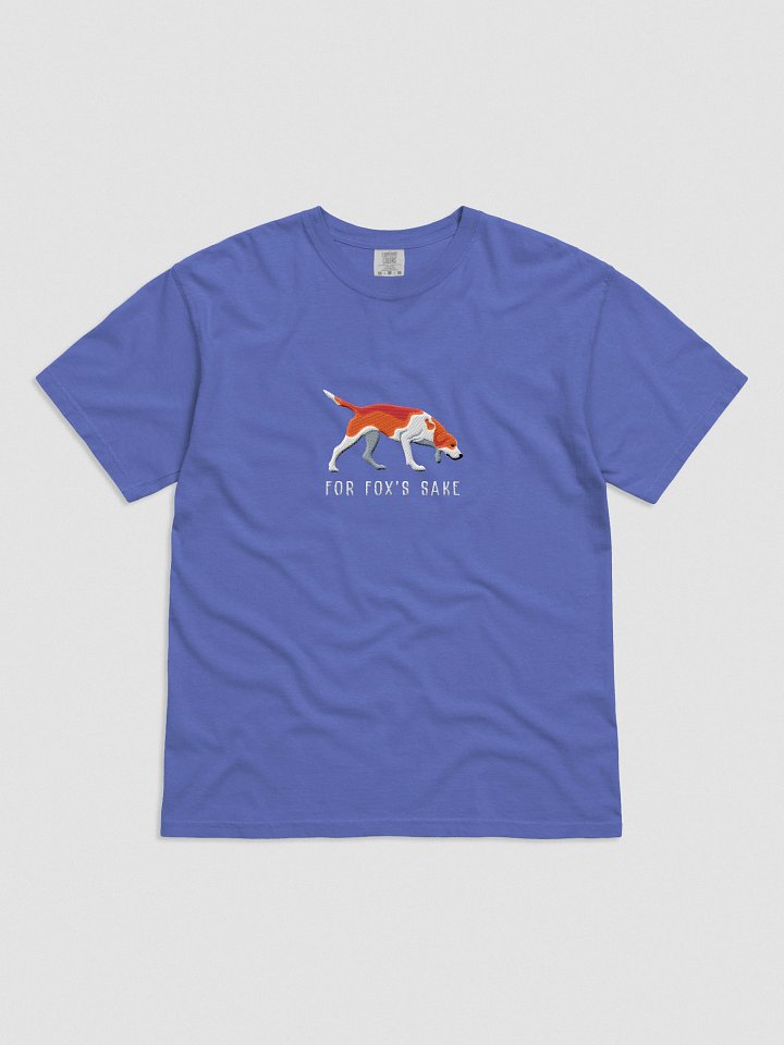 For Fox's Sake T-Shirt(Embroidered) of an American Foxhound(Red & White) product image (51)
